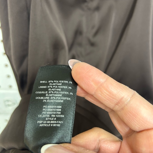 Sunday Best Chocolate Satin Dress - Picture 5 of 6